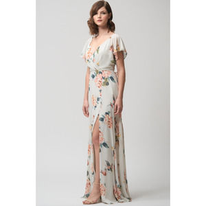 Jenny Yoo Alanna Ohana Open Back Maxi Gown Dress Size 8